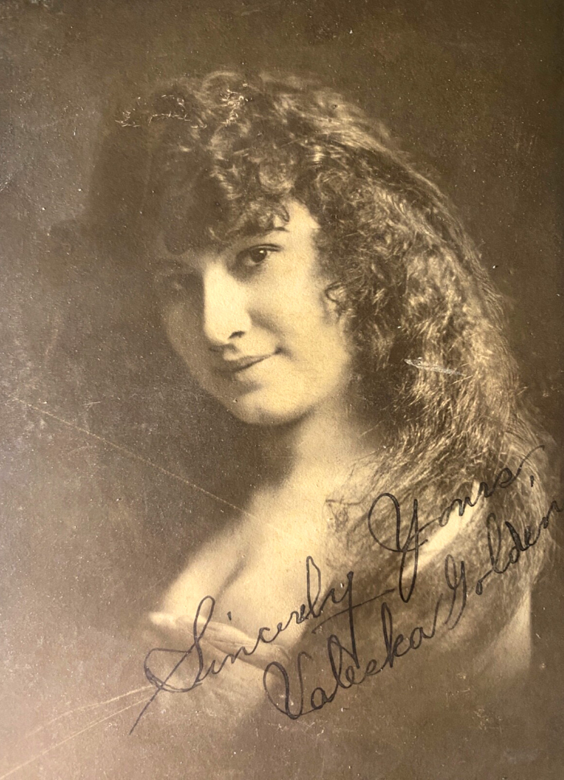 1900s VALESKA GOLDEN, BROADWAY & VAUDEVILLE autographed photograph STAGE ACTRESS