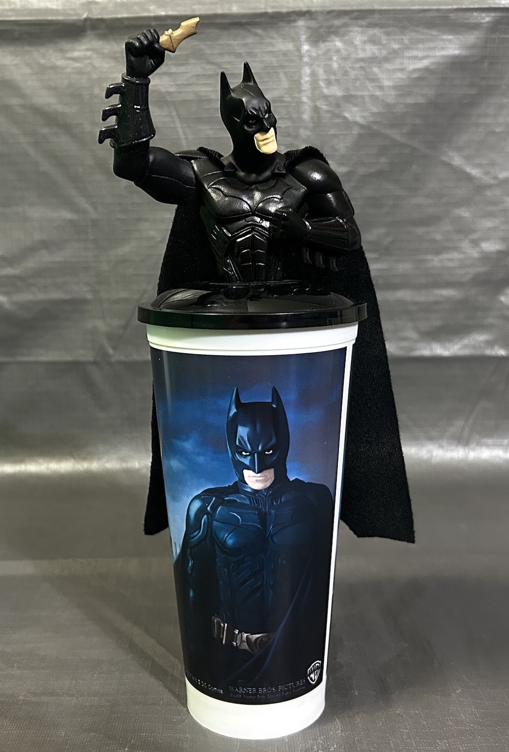 BATMAN The Dark Knight Movie Theater Cup w/ Topper 2008 DC Comics Collectible