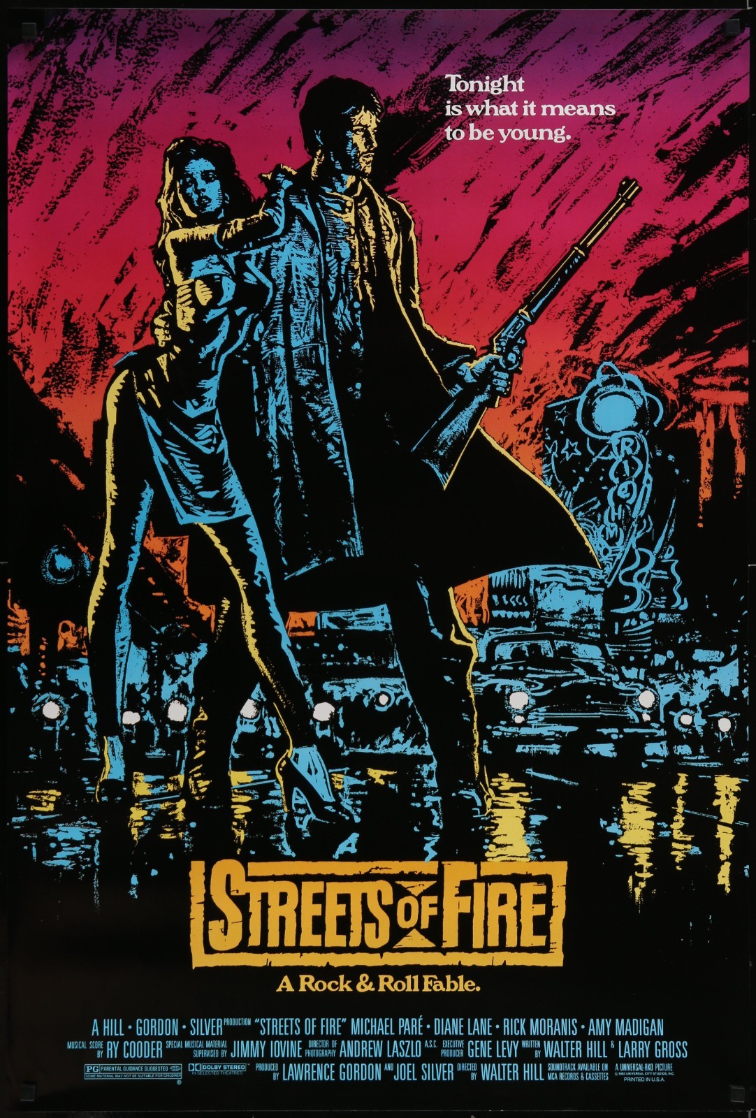 Vintage 1983 “Streets of Fire” Original Movie Poster 27″x40 no border one sheet