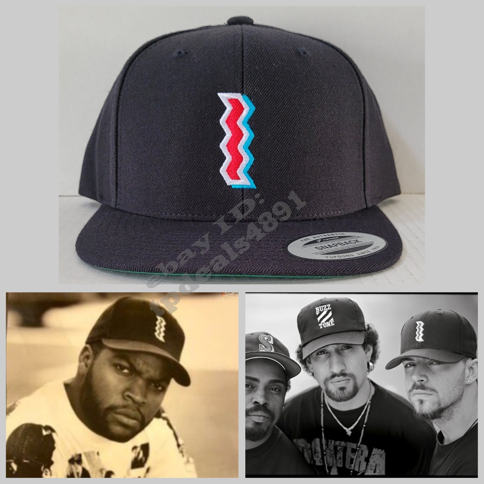 Brand NEW Black St Ides Snapback Hat Cap 90s Hip Hop Cypress Hill 2Pac Ice Cube