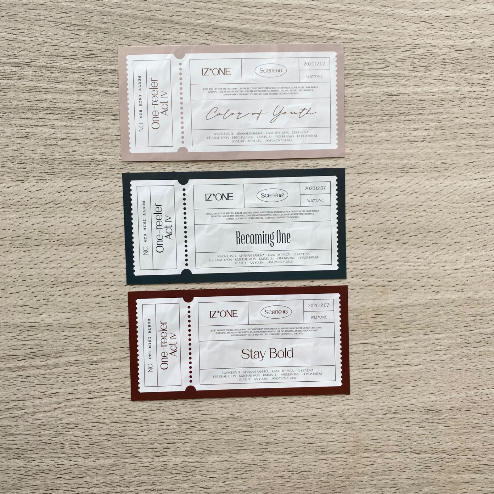 iz*one 4th mini album One-reeler Act IV 3ver. set No photo card IZONE One reeler