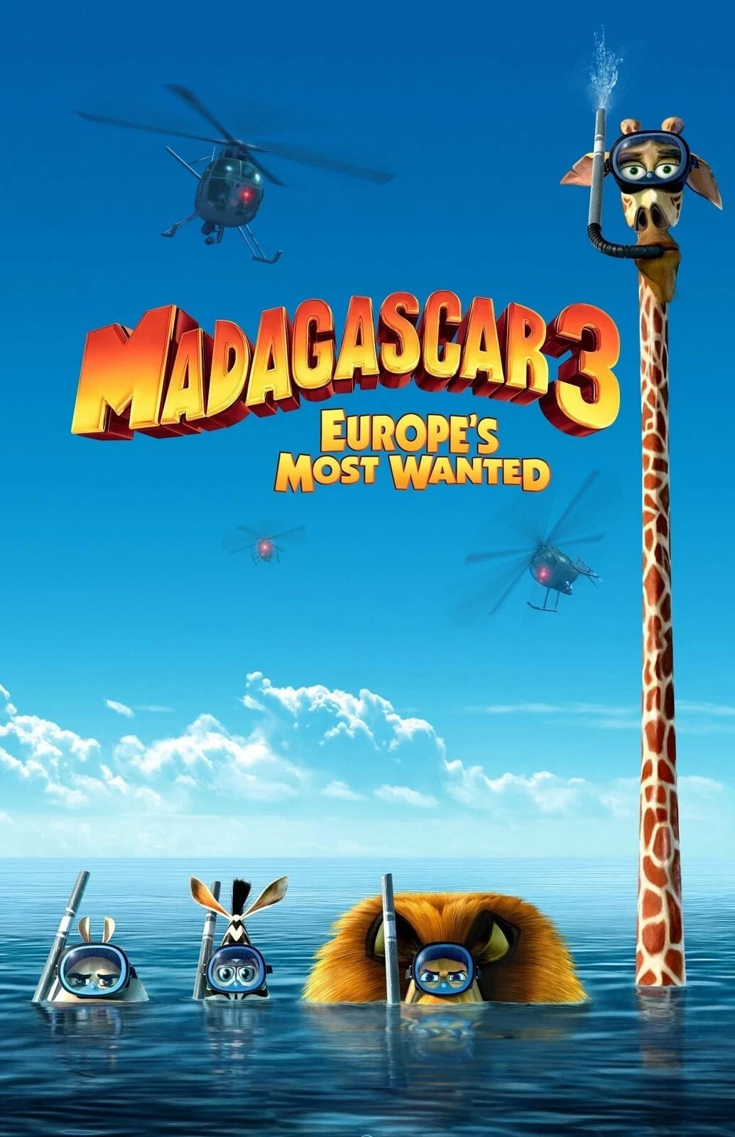 2012 DREAMWORKS MADAGASCAR 3 MOVIE ONE SHEET POSTER TRENDS 5310 NEW 22X34