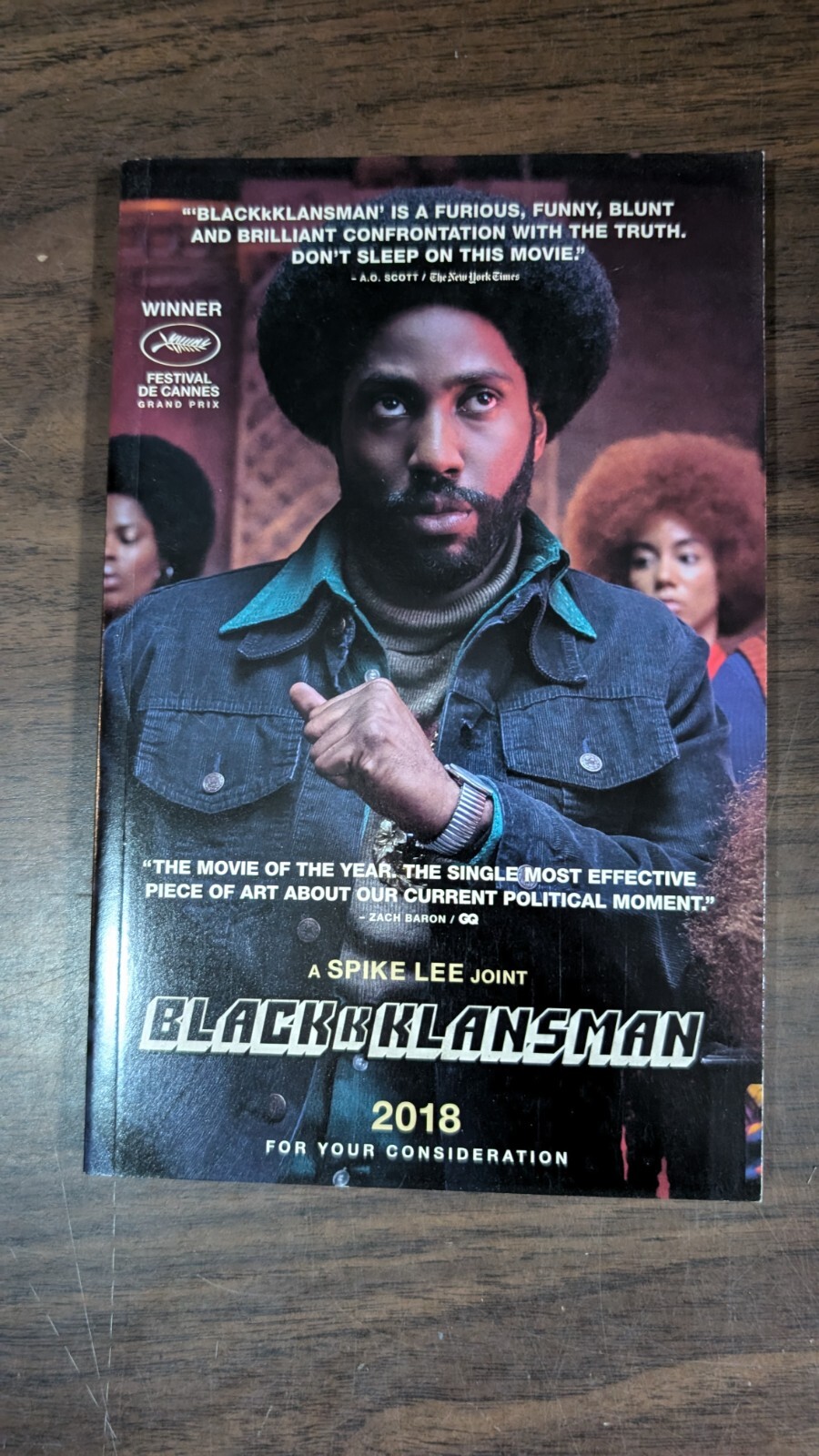 Black Klansman FYC screenplay paperback book