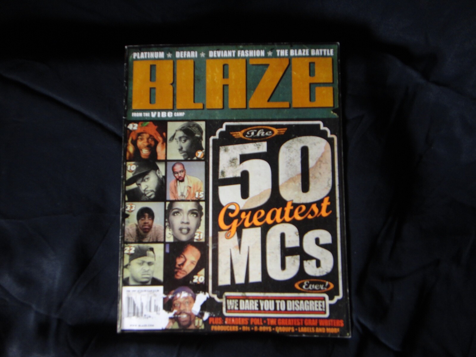 MAGAZINE “BLAZE” HIP HOP MEMORABILIA 1999 “50 GREATEST MC’S EVER”