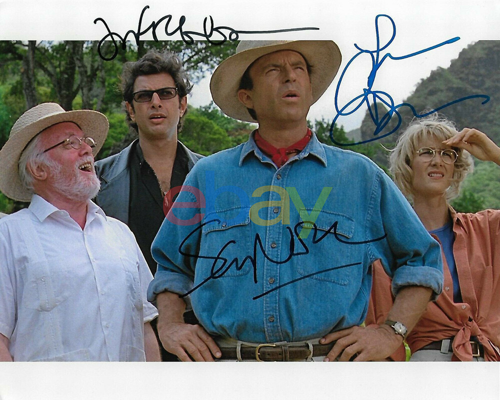 LAURA DERN, SAM NEIL, JEFF GOLDBLUM ‘Jurassic Park’ 8×10 Signed Photo reprint