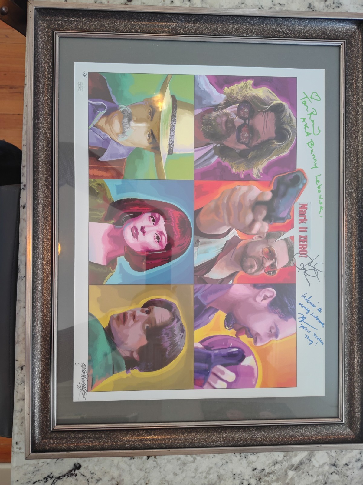 Tara Reid + John Goodman + 1 Signed & Verified “Big Lebowski” Framed Poster