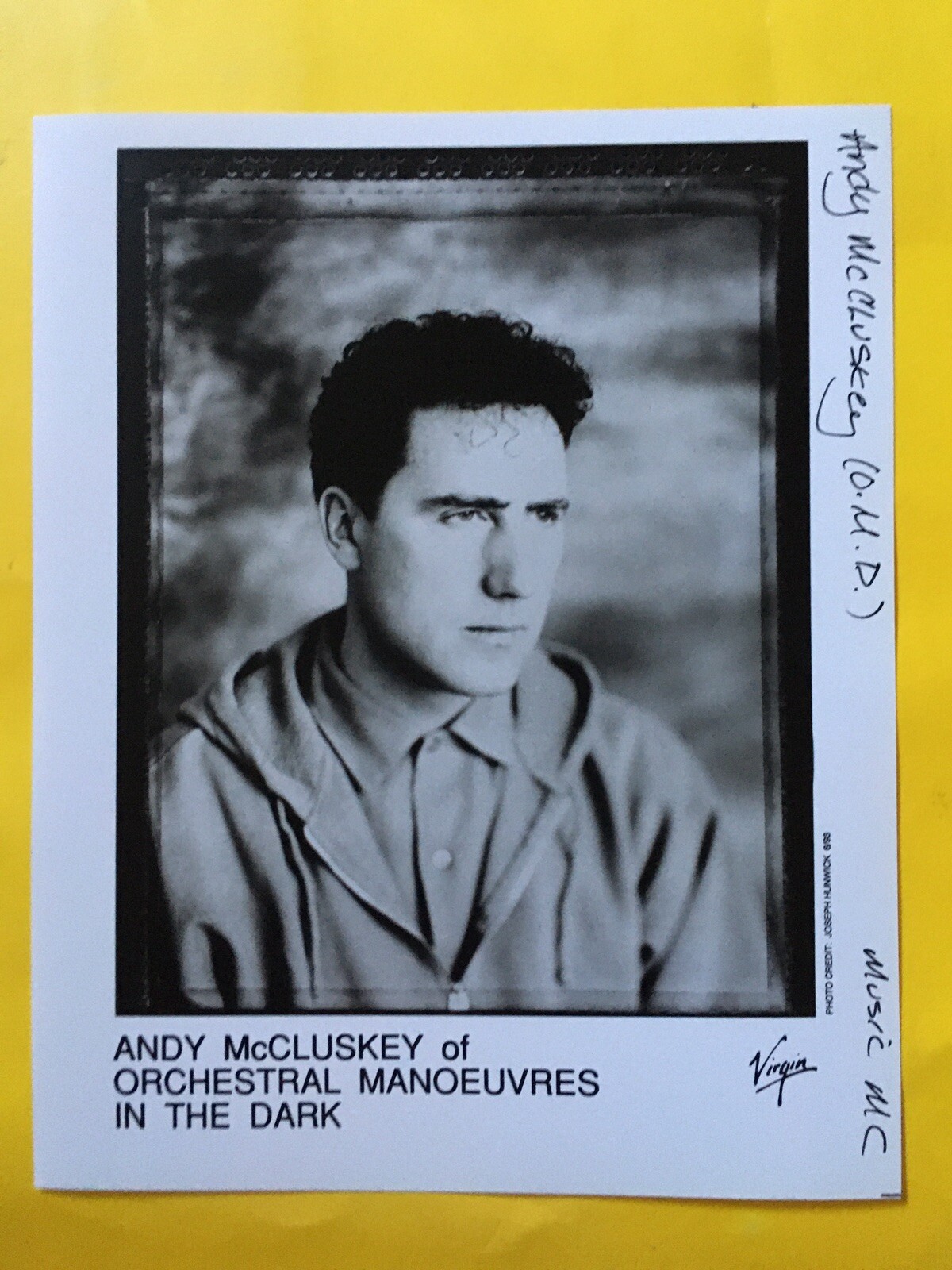 Andy McClusky “Orchestral Manoeuvres In The Dark” Press Photo 8×10”.