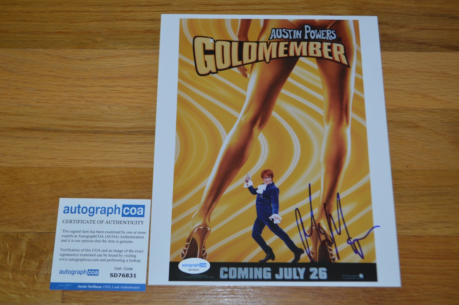 Mike Myers Signed “Austin Powers: Goldmember” 8×10 Color Photo w/ AUTOGRAPH COA