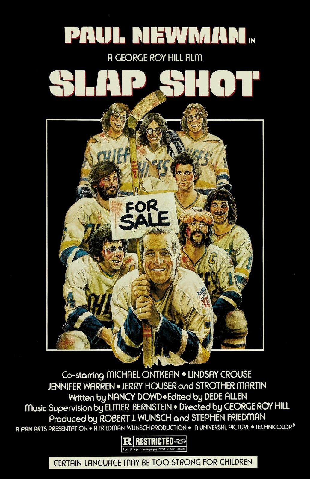 Slap Shot movie poster : 11 x 17 : Paul Newman, Ice Hockey