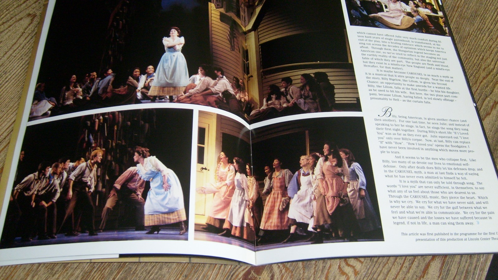 Carousel Program 1996 Patrick Wilson Rodgers Hammerstein Royal National Theatre