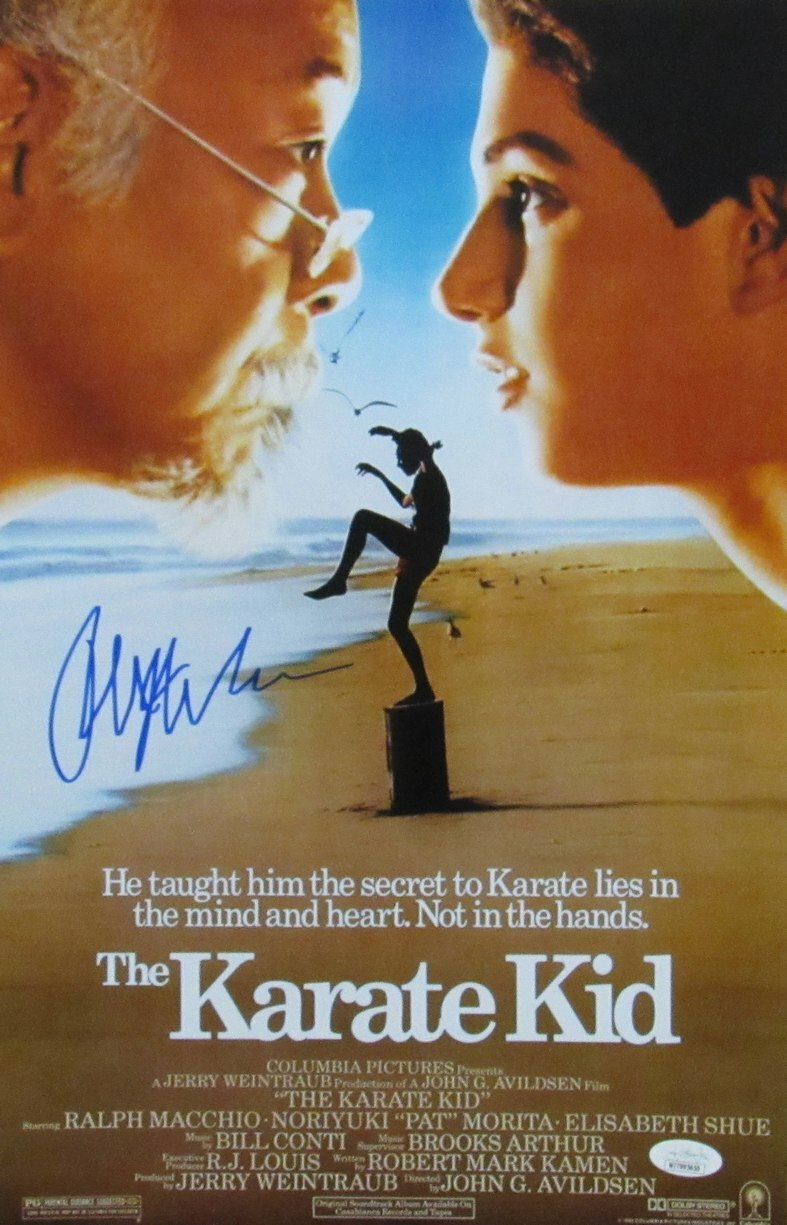 Ralph Macchio Signed/Autographed “Karate Kid” 11×17 Movie Poster JSA 166200