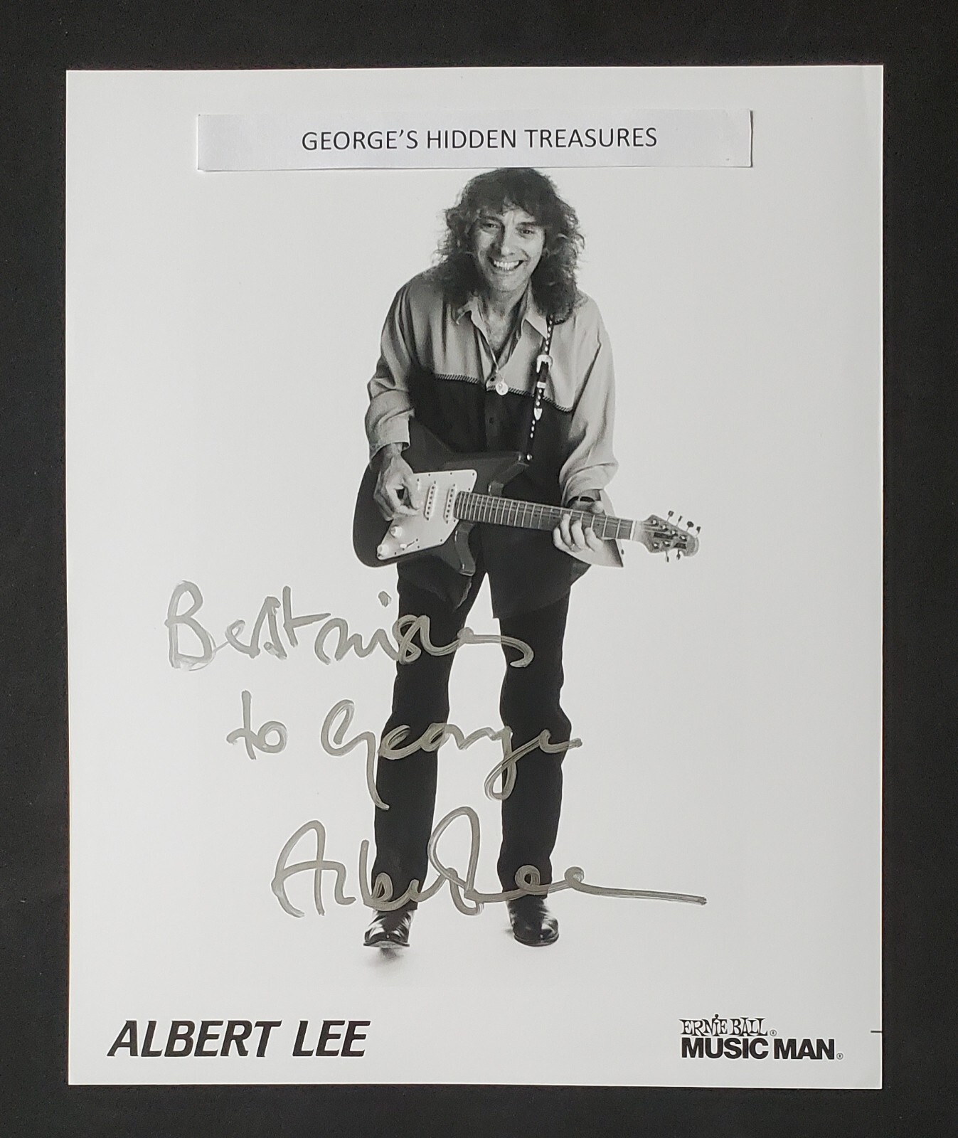 ALBERT LEE signed autographed *IN PERSON* in silver ink 8×10 Guitar Legend