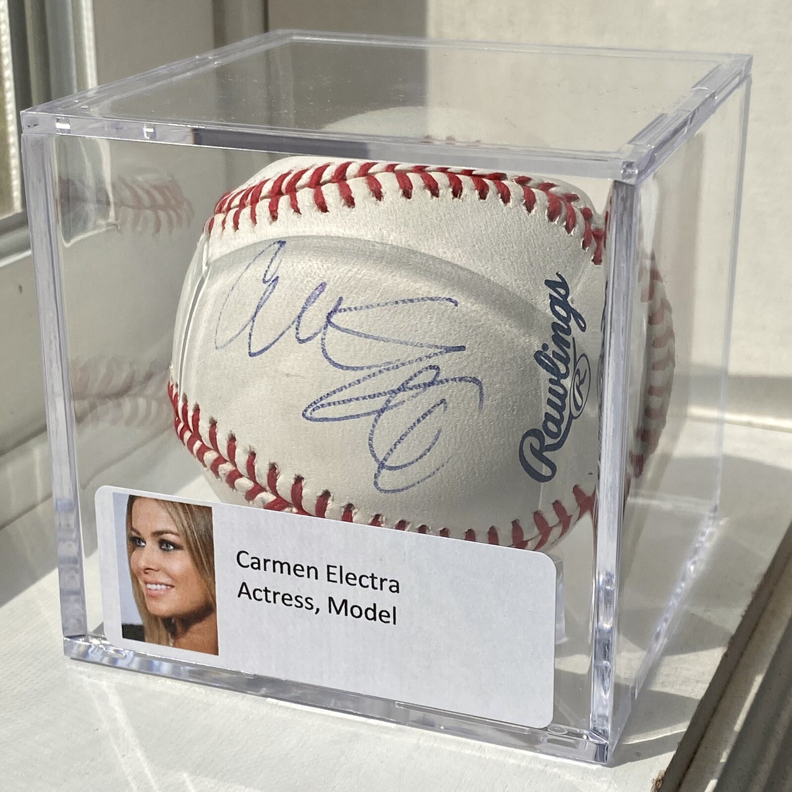 Carmen Electra Signed MLB Major League Baseball Auto Actress Model Baywatch GA