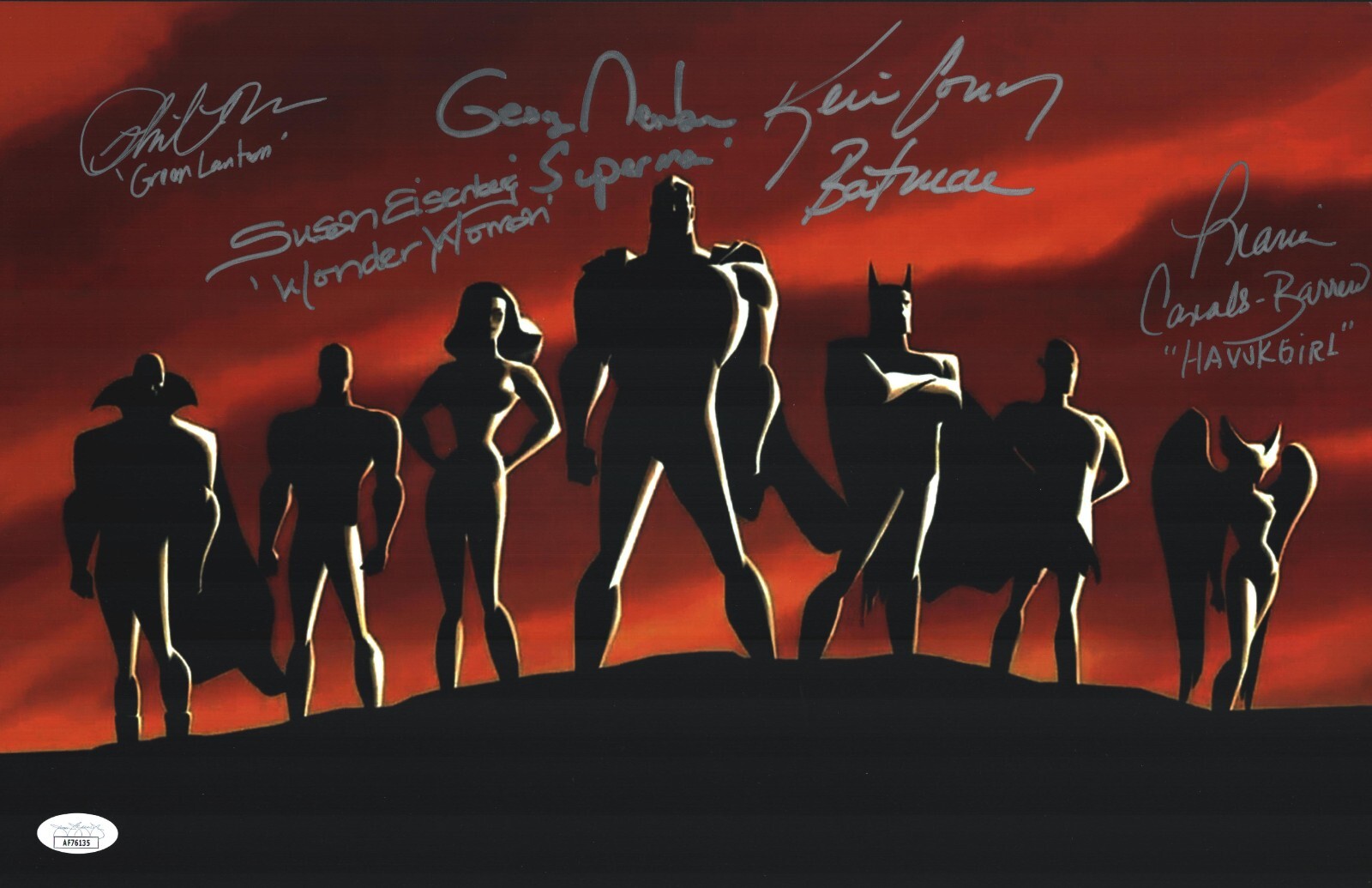 KEVIN CONROY +4 Cast Signed JUSTICE LEAGUE 11×17 Photo Autograph JSA COA CERT