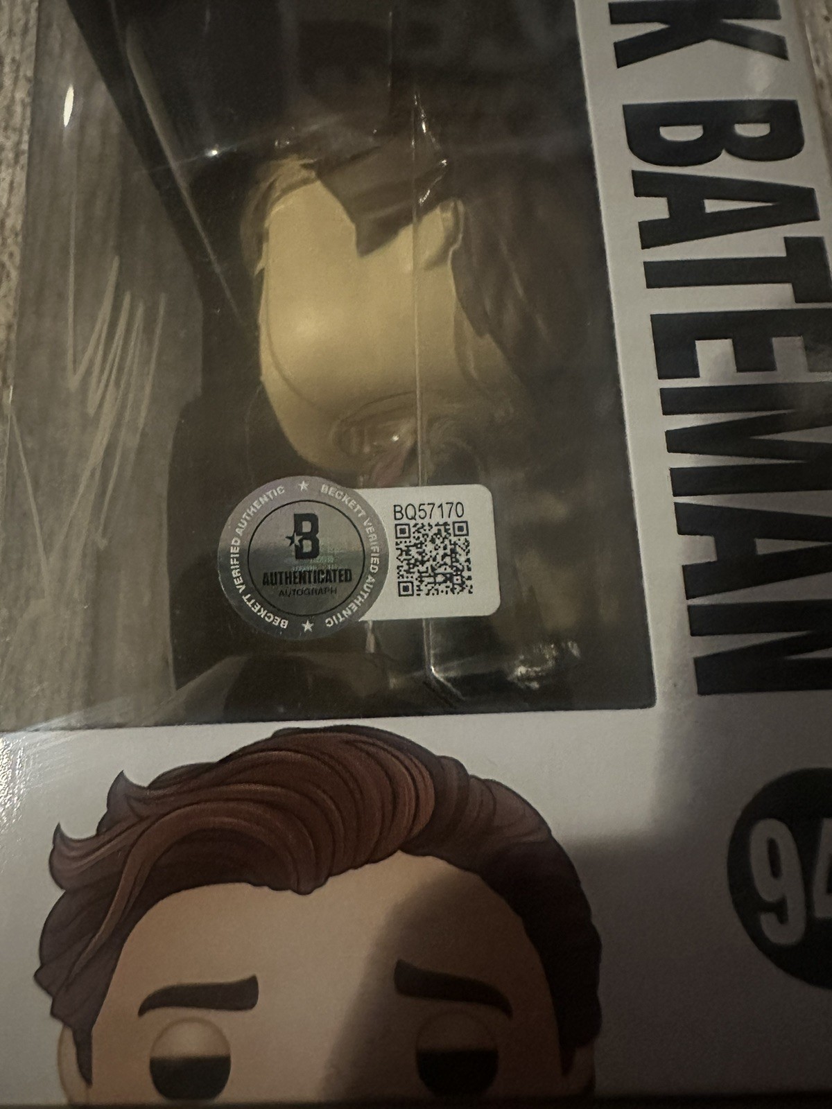CHRISTIAN BALE SIGNED PATRICK BATEMAN AMERICAN PSYCHO FUNKO POP BAS COA