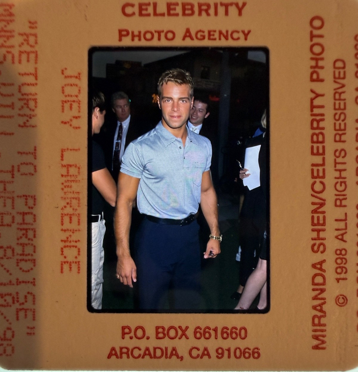 Joey Lawrence VINTAGE ORIG PHOTO 35MM SLIDE FILM TRANSPARENCY 1318
