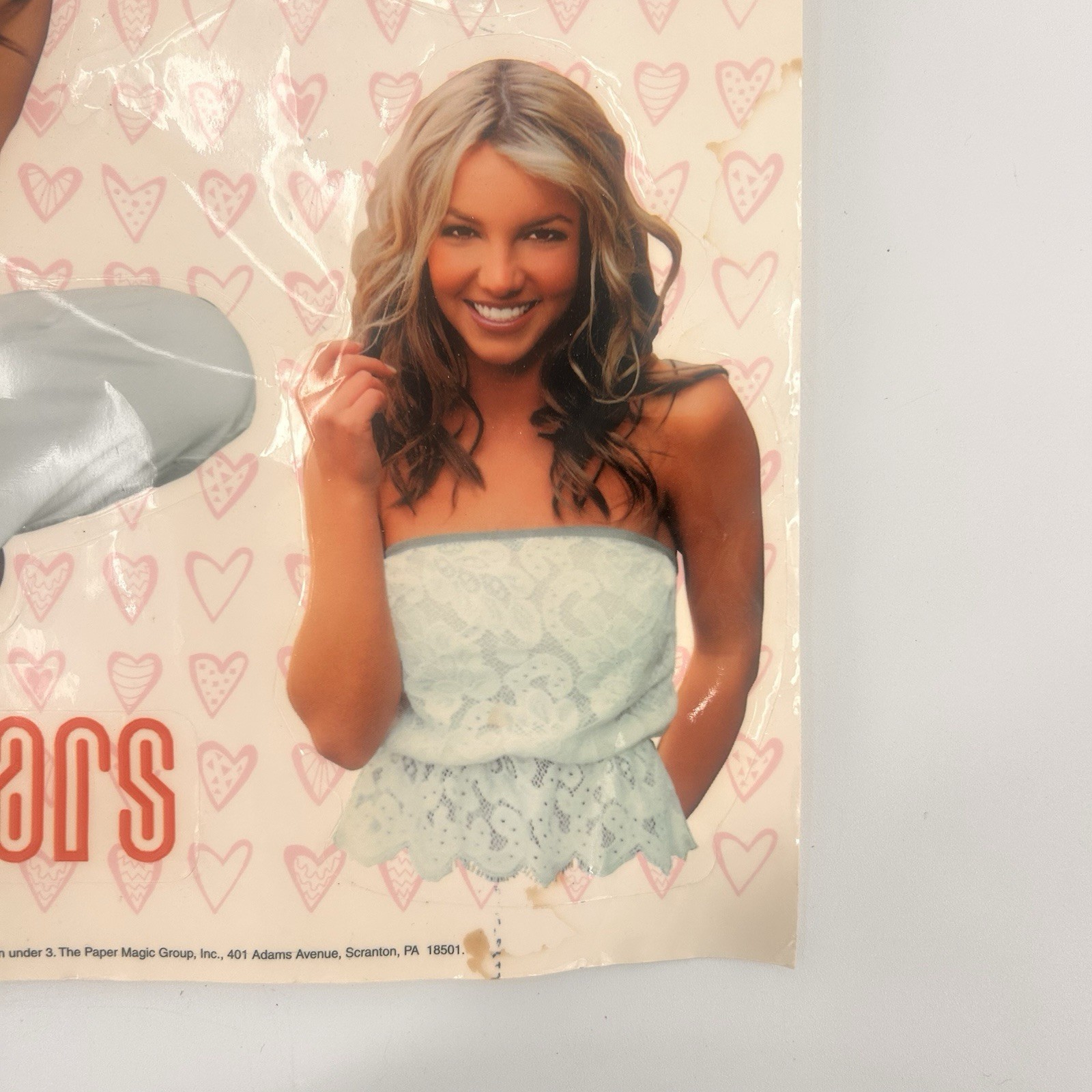 Vintage 2000 Britney Spears Static Window Cling Britney Brands Fast Shipping Y2K