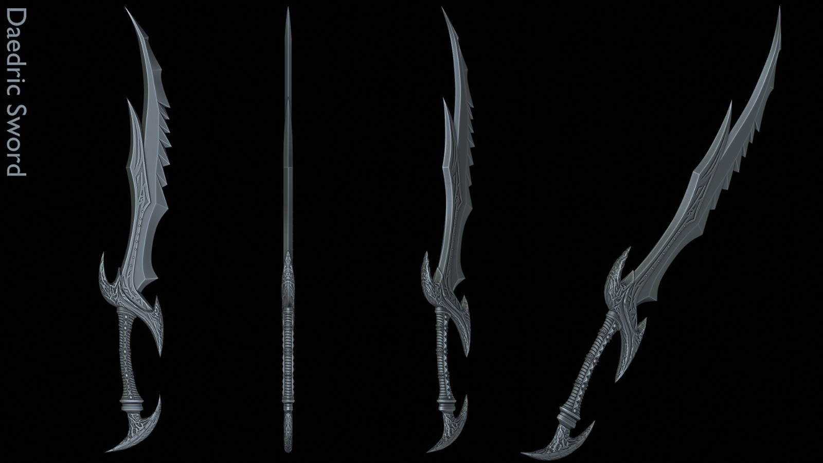 3d printed Daedric Sword Skyrim Elder Scrolls Gun Replica Cosplay – Unofficial