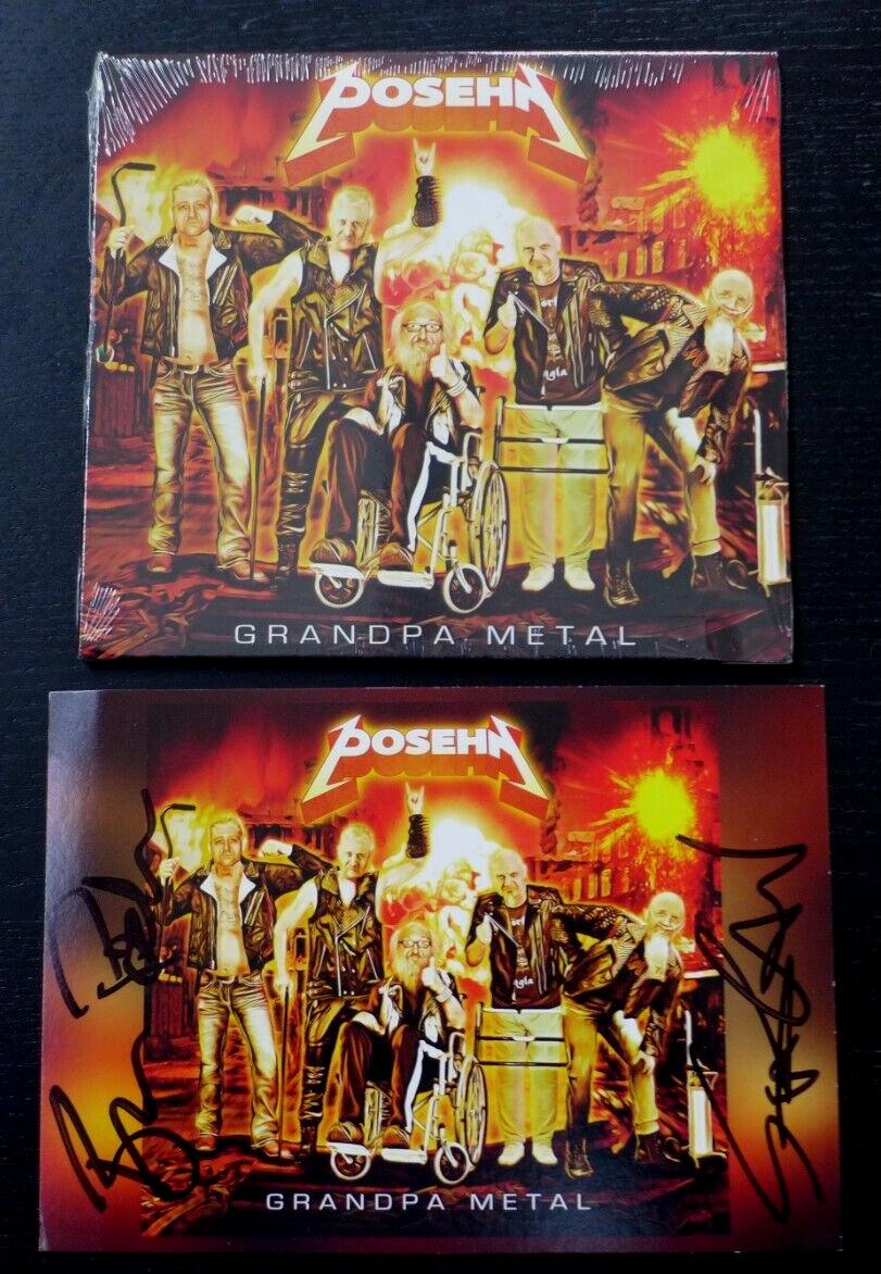 POSEHN-AUTOGRAPHED “GRANDPA METAL” SIGNED SCOTT IAN /BRIAN POSEHN ARTCARD NEW CD