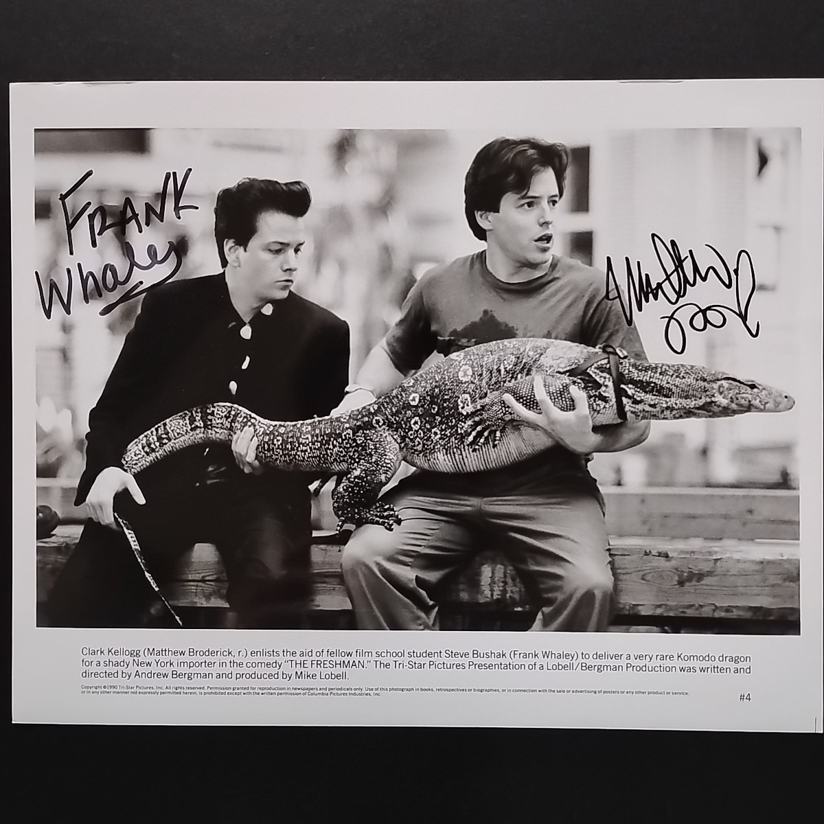 Matthew Broderick Frank Whaley Autographed 8×10 PHOTO PROOF+ COA