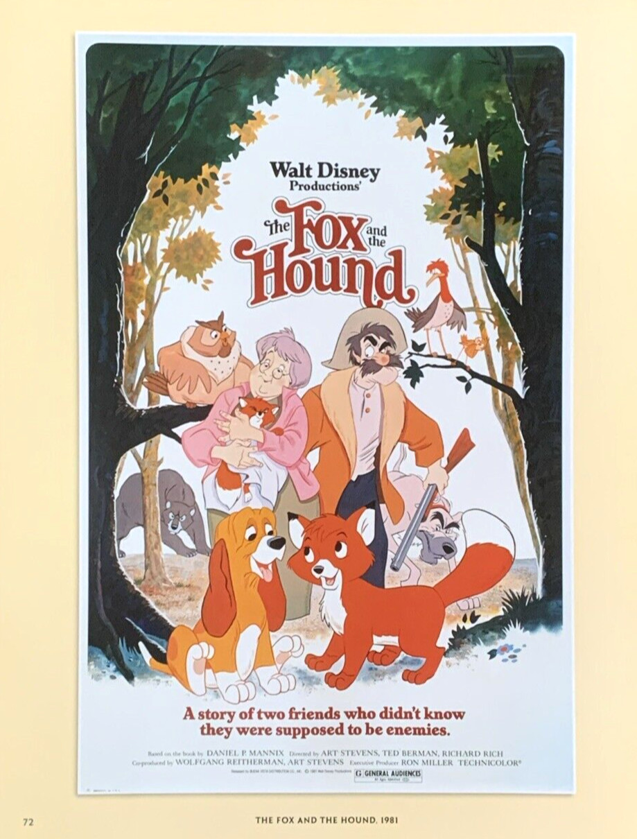 The Fox and the Hound Movie Poster 1981 Walt Disney Productions #0048