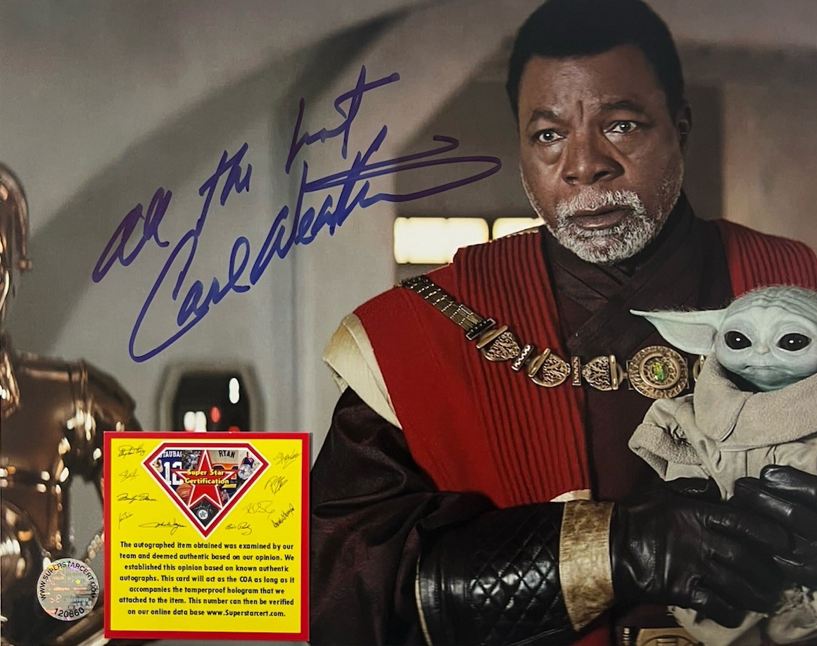 Signed Autographed Carl Weathers ‘Mandalorian’ Greef Karga 8×10 Photo W/COA