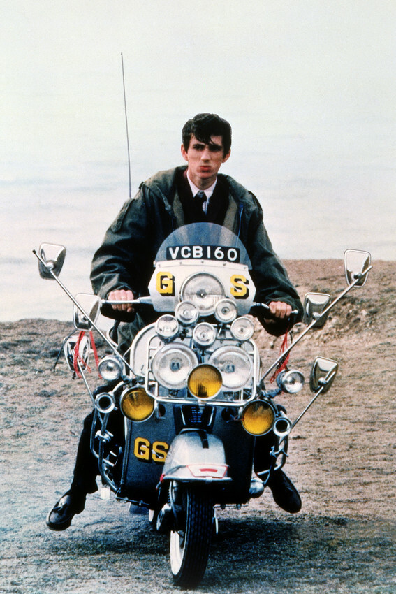 Quadrophenia Phil Daniels 24X18 Poster Vespa Scooter Classic Pose On Beach