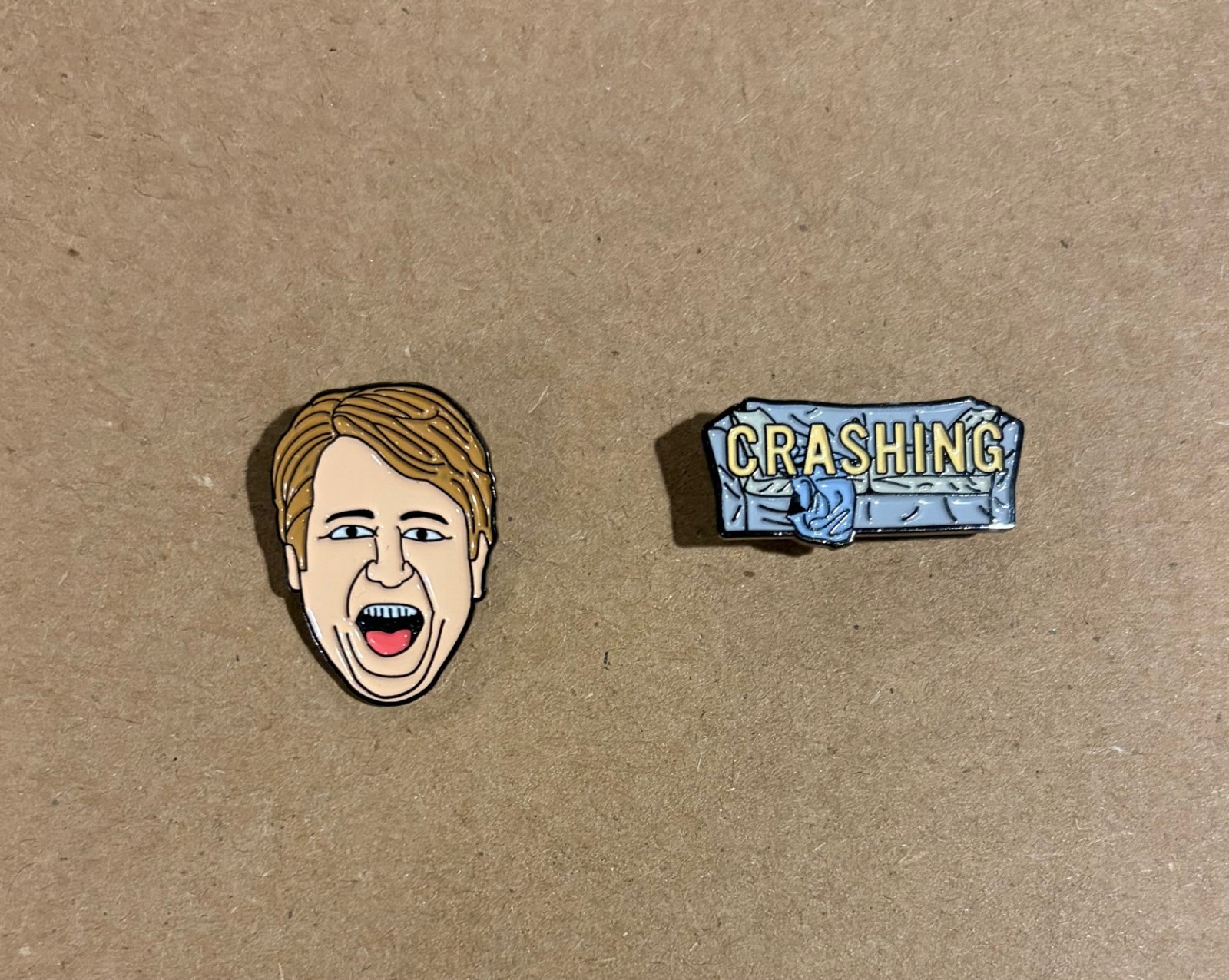 Crashing (TV Series) [Pete Holmes] – RARE promo enameled lapel pin set ’17