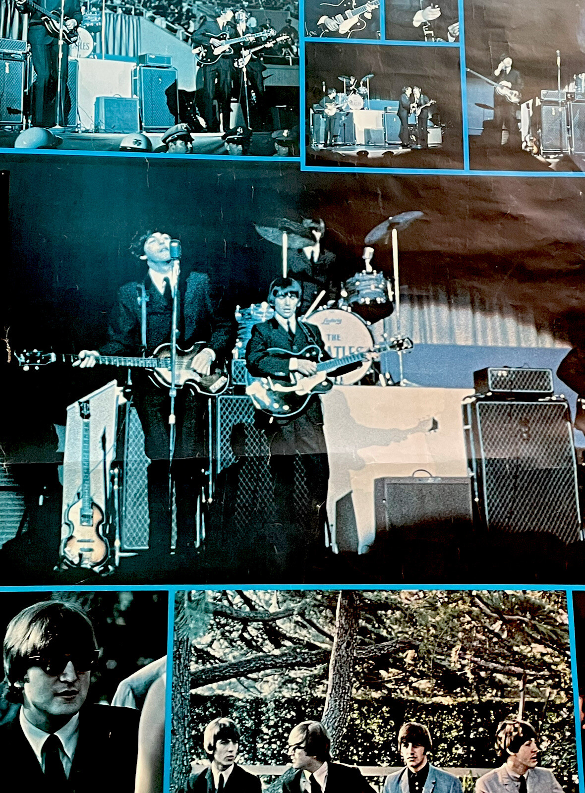 The Beatles 1976 59”x42”Large Collage Live Concert Poster by One Stop Posters