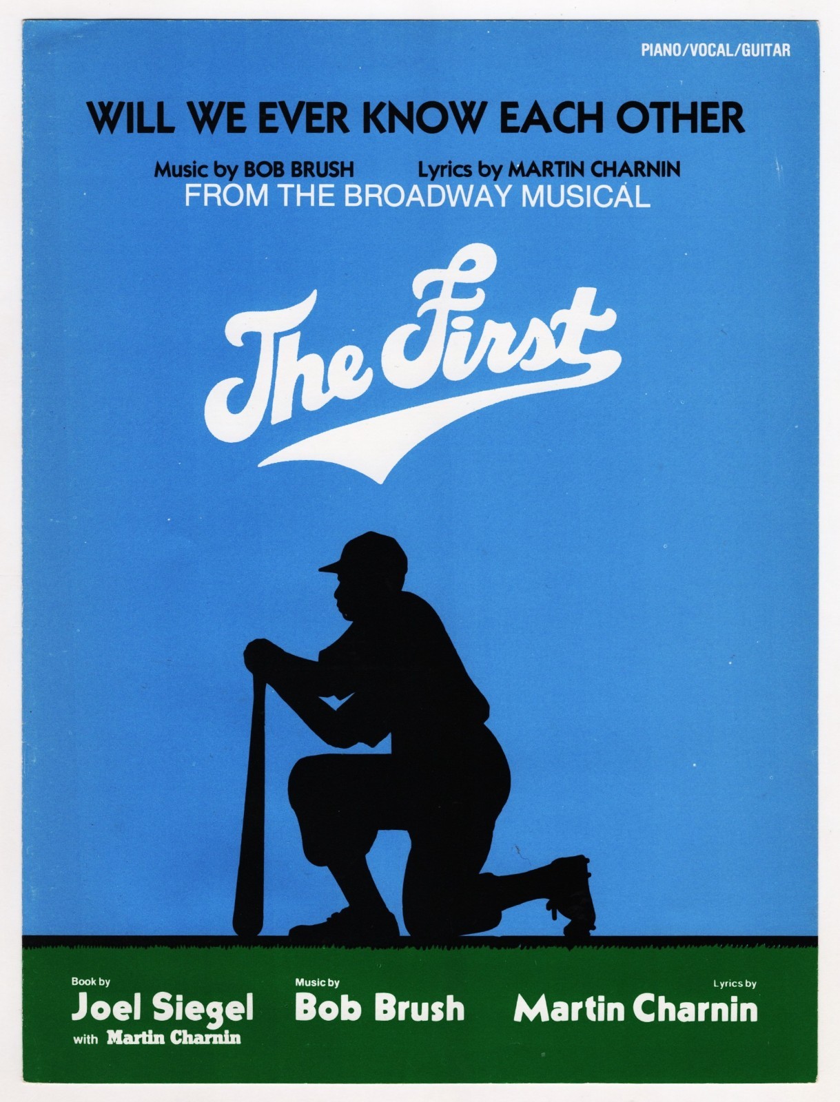 David Alan Grier “THE FIRST” (Jackie Robinson) Martin Charnin 1981 Sheet Music