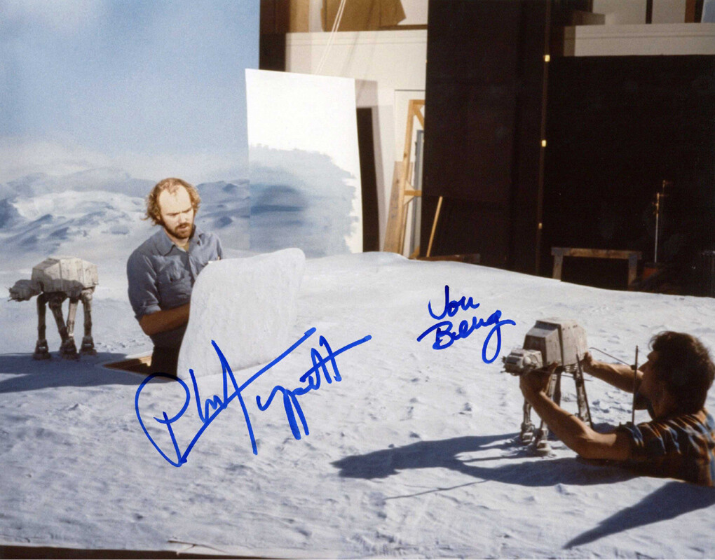 PHIL TIPPETT JON BERG SIGNED AUTOGRAPHED 11×14 PHOTO ILM STAR WARS BECKETT BAS