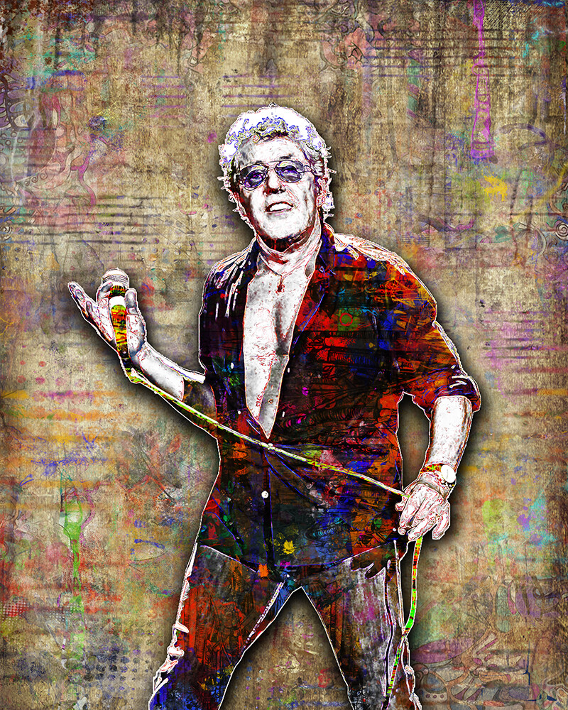 ROGER DALTREY 16x20in Poster, Roger Daltrey THE WHO Pop Artwork Free Shipping