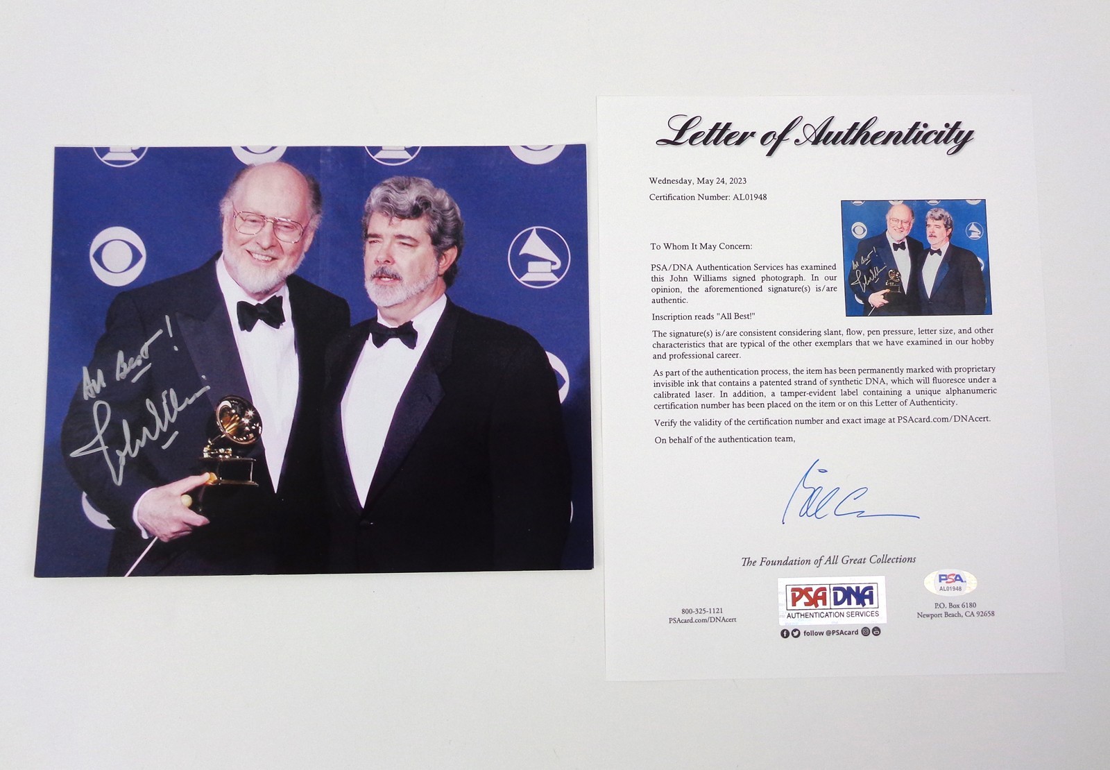 John Williams Star Wars Jaws Composer Signed Autograph 8×10 Photo PSA/DNA COA A