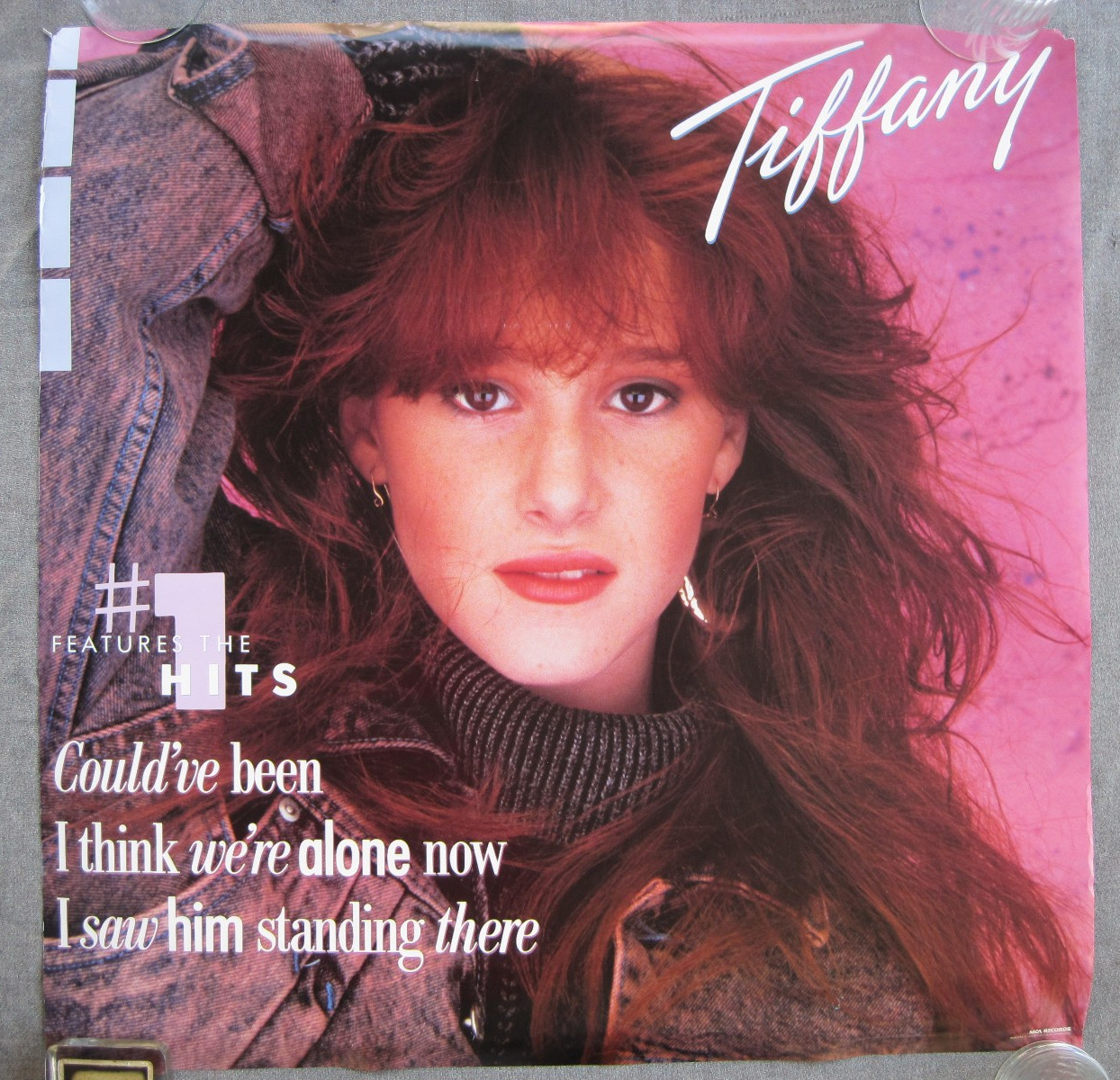 VINTAGE 1988 TIFFANY 2-SIDED STORE PROMO POSTER 24 X 24″ VERY GOOD – NEVER USED