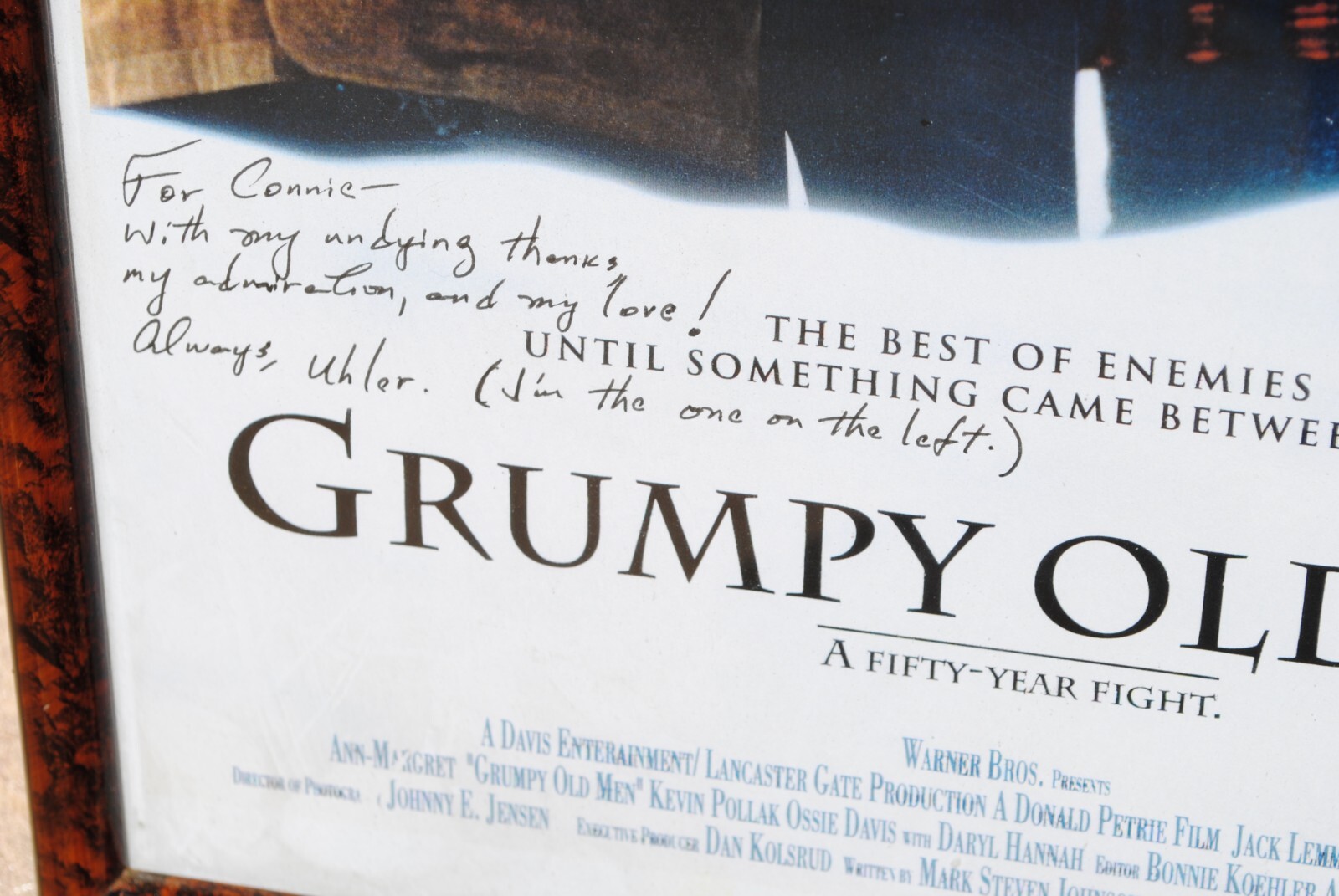 Jack Lemmon 1925-2001 signed autographed Grumpy Old Men poster card comedy actor