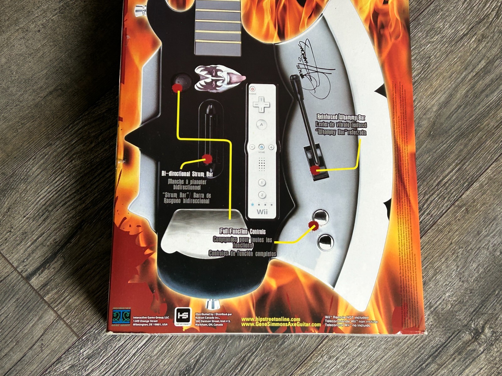 KISS GENE SIMMONS Axe Controller Nintendo Wii Guitar Hero Game Nintendo SEALED
