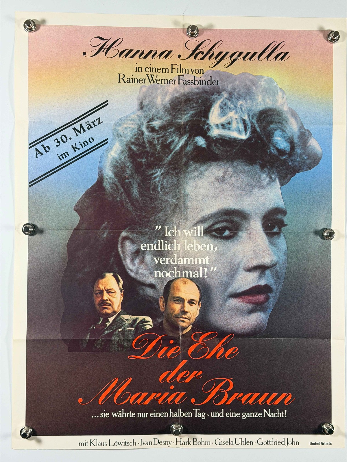 DIE EHE DER MARIA BRAUN 1979 Original German Movie Poster SS Rolled Hanna