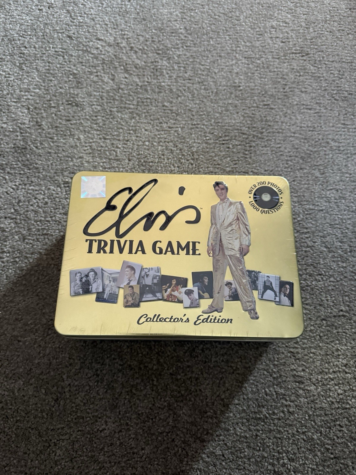 New Factory Sealed ELVIS PRESLEY Trivia Game COLLECTOR’S EDITION In Gold Tin Box