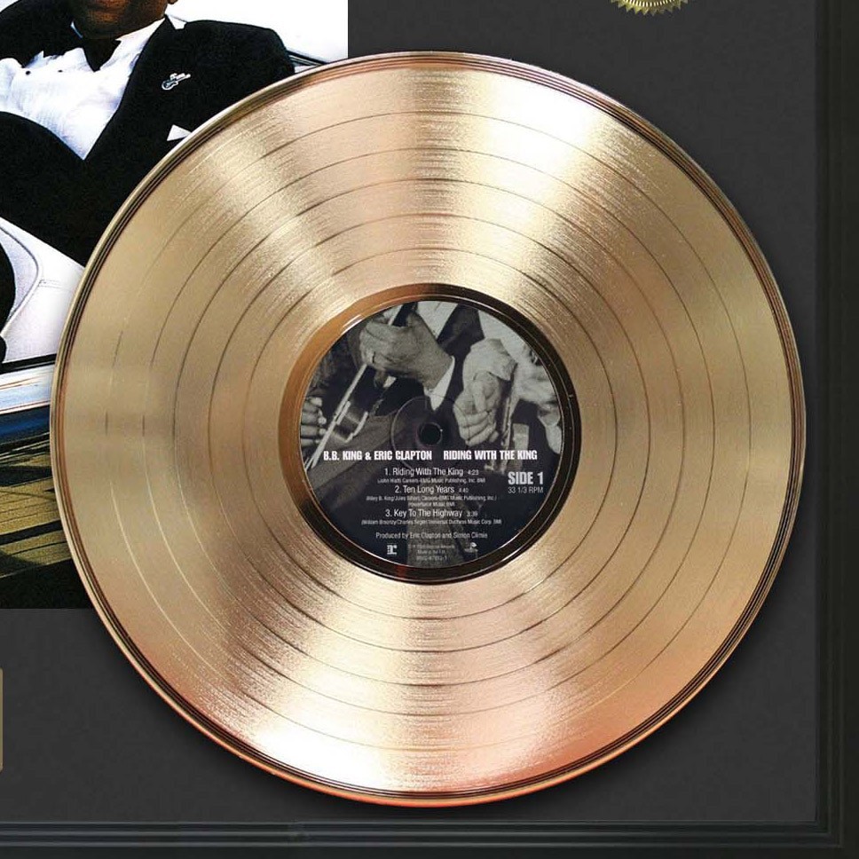 B.B. King and Eric Clapton Gold or Platinum Framed Record Display