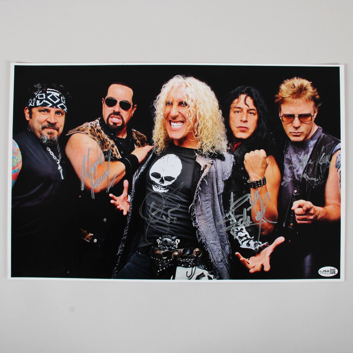 Twisted Sister Dee Snider Mark Mendoza Eddie Ojeda A.J. Pero Signed 11 x 17 P…