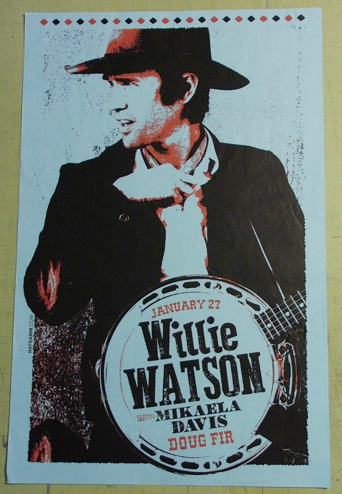 Willie Watson (Old Crow Medicine Show) Poster 2015 ORG Concert Show Flier Flyer