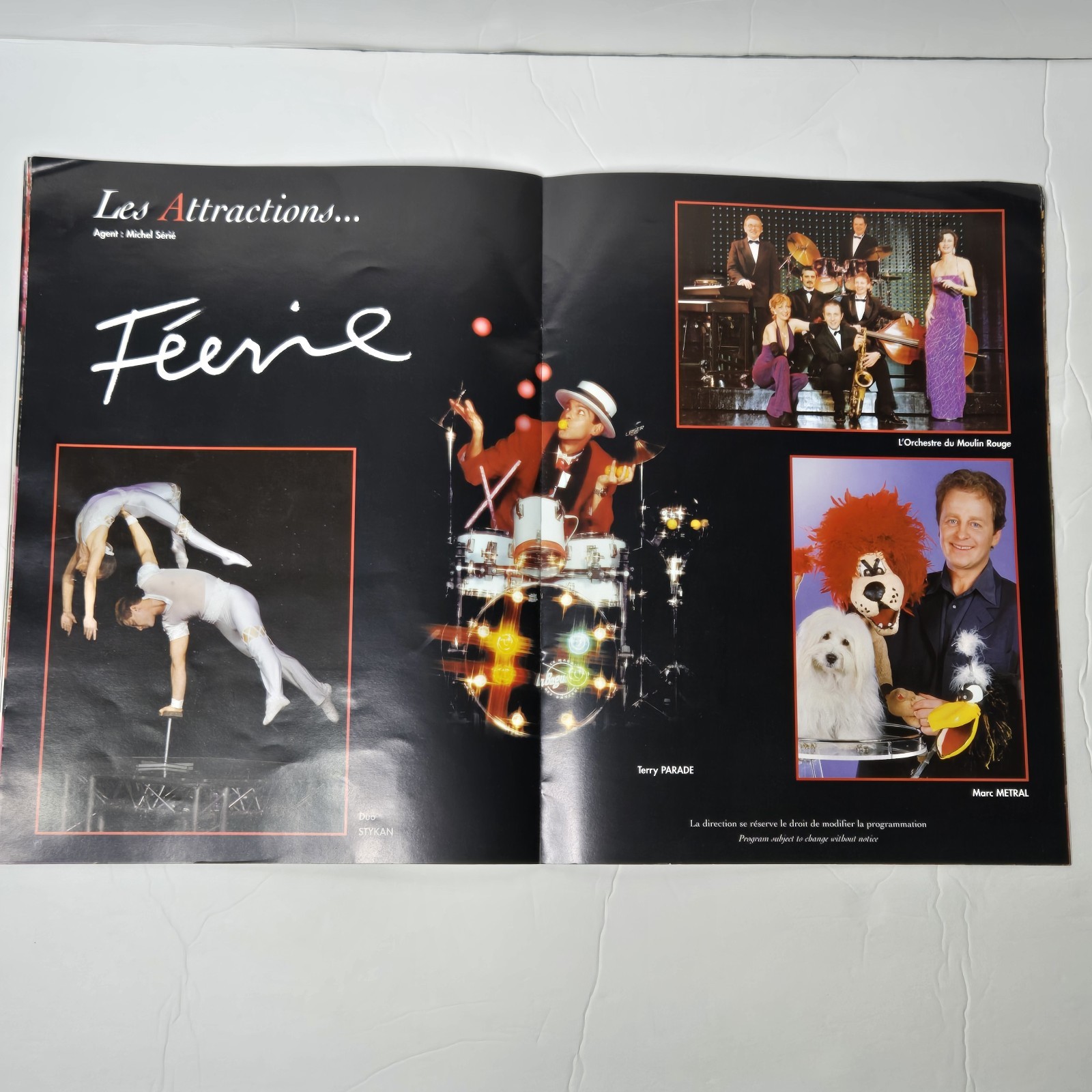 Bal du Moulin Rouge Feerie French & English Cabaret Program 1999 Playbill Paris