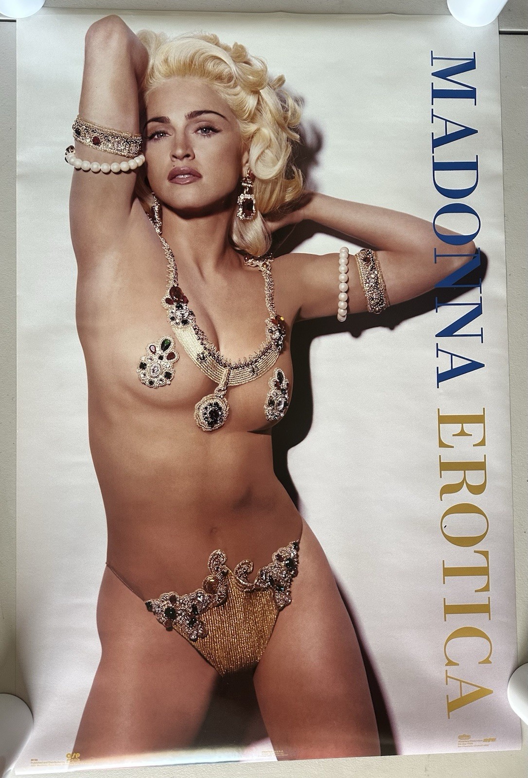 Vintage 1992 Madonna Erotica Poster 23×35 Steven Meisel OSP #8180 Original
