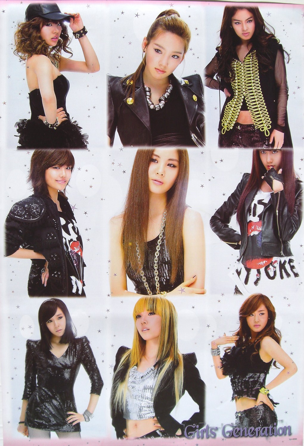 GIRLS’ GENERATION “9 GLAMOUR SHOTS OF THE GROUP” POSTER -Sexy Korean K-Pop Music