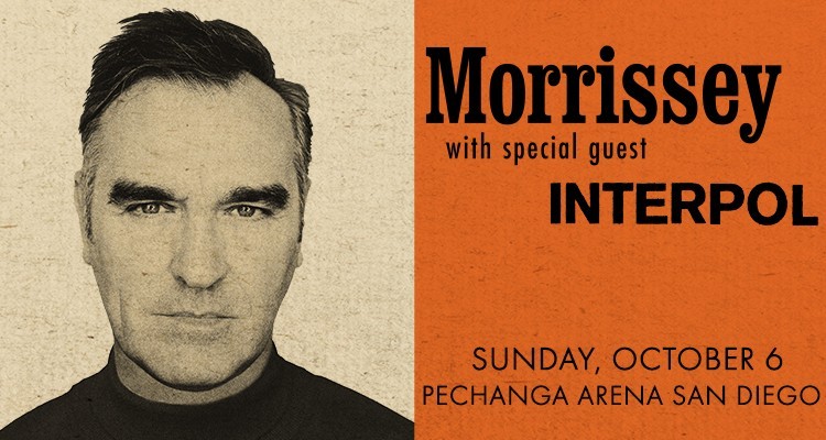 MORRISSEY /INTERPOL 2019 SAN DIEGO CONCERT TOUR POSTER -Indie Rock Music, Smiths