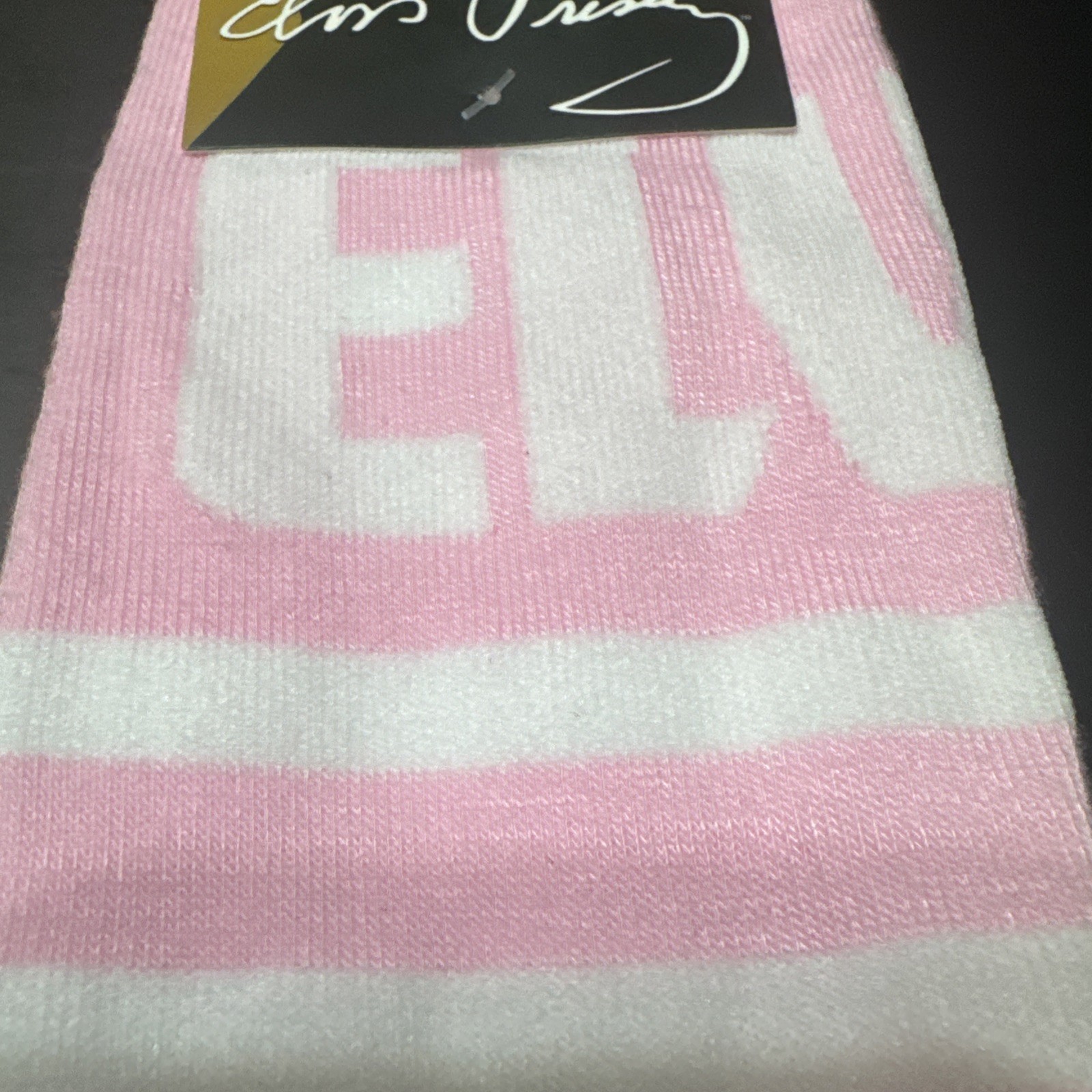 ELVIS PRESLEY Official Merchandise Pink Ladies SOCKS In Concert Movie Premier