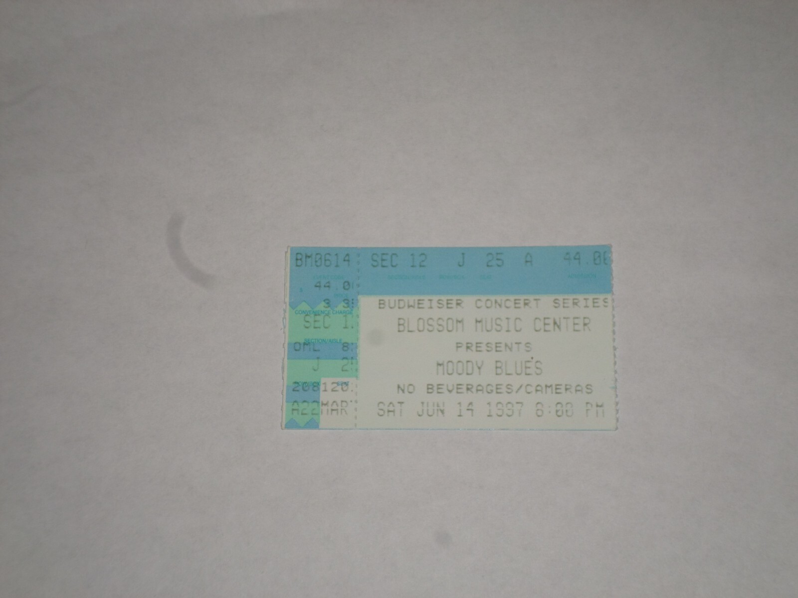The Moody Blues Ticket 1997-“Your Wildest Dreams”-Cuyahoga Falls,OH