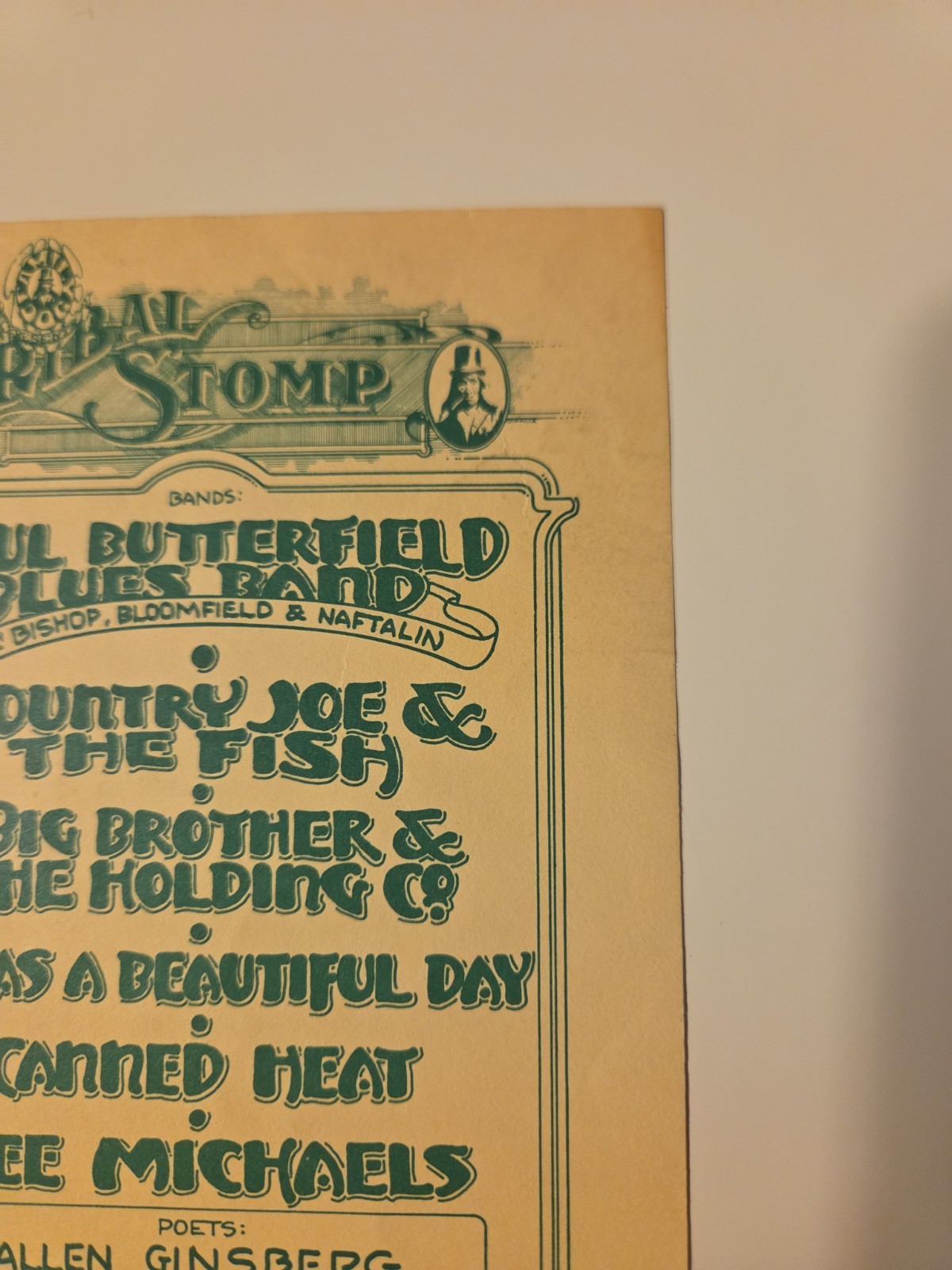 Family Dog 1978 Berkeley Tribal Stomp Handbill Rock And Poetry di Prima Kandel