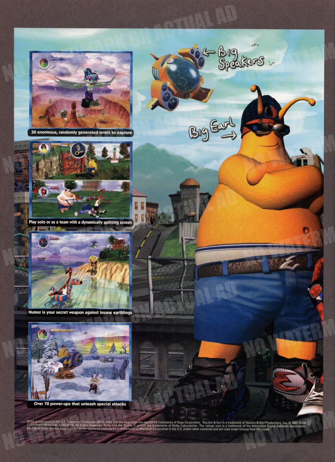 Toejam & and Earl III 3: Mission to Earth Sega Print Magazine AD Game ADVERT