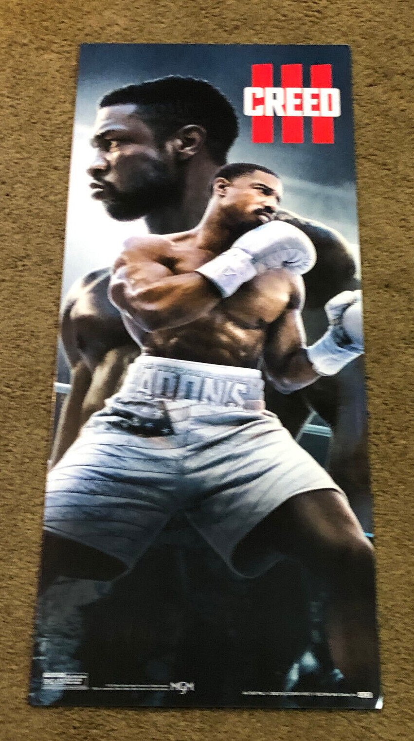 Creed III NEW Movie Store Display Sign Poster Promo 36″x15″ COOL !!